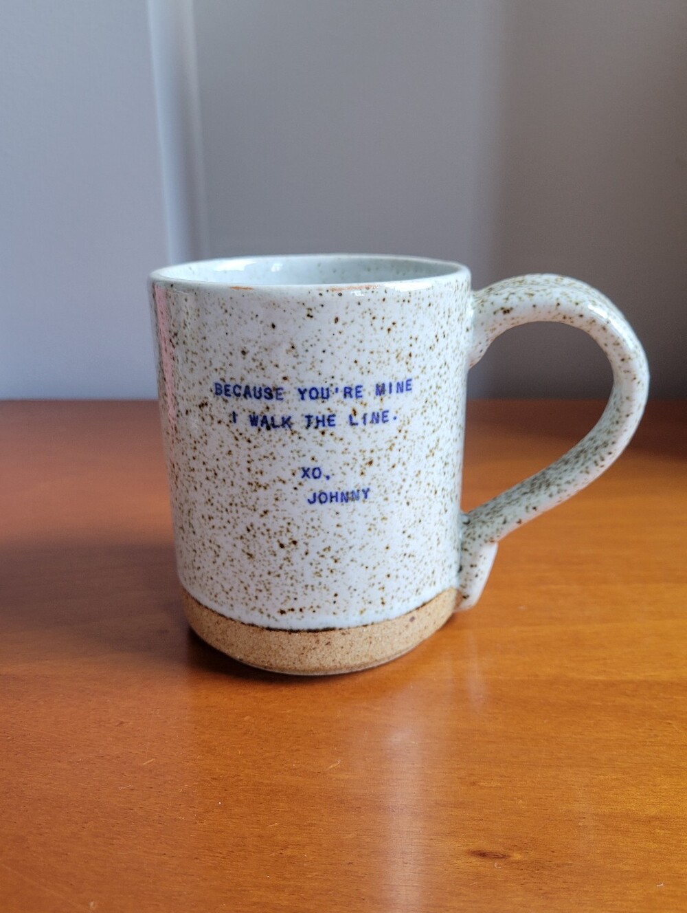 Sugarboo & Co. XO Mug - Johnny Cash Quote Speckled Ceramic Handmade Mug 15oz